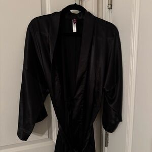 Adore Me Black Satin Loungewear
